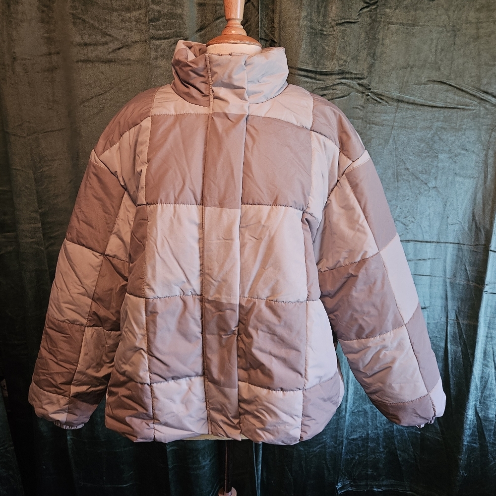 Asos Design Solid Check Puffer Jacket - image 2